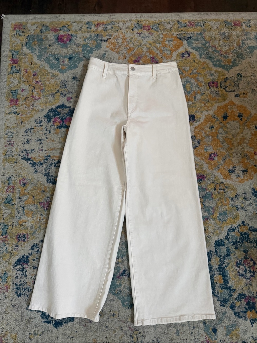 Universal Thread High Rise Cream Wide Leg Jeans